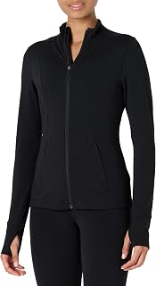 Amazon Essentials Women's Active FormFlex Buttery Soft Slim Fit Long Sleeve Pullover Jacket with Zip
