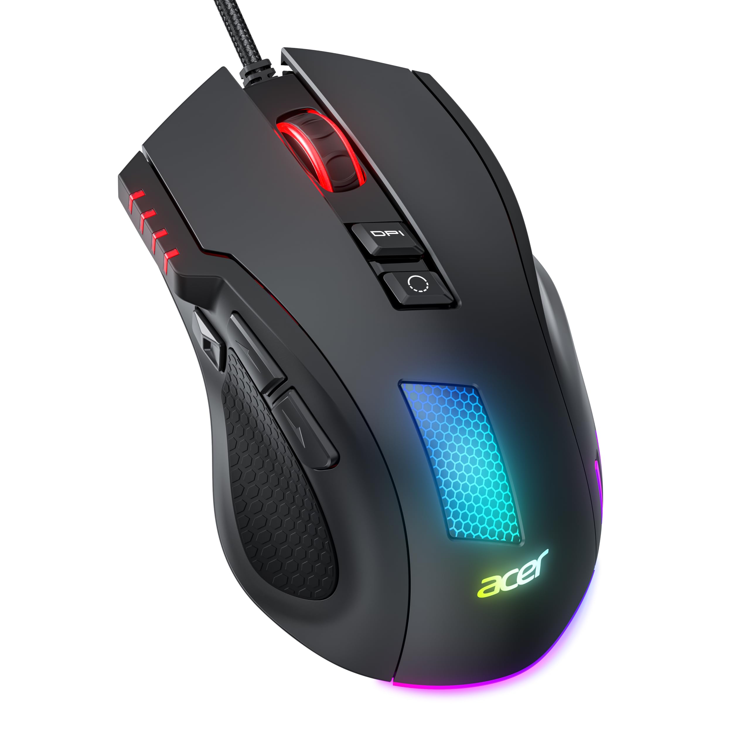 Acer Wired Gaming Mouse, 12800 DPI Computer Mouse with High Optical Sensor | Erg