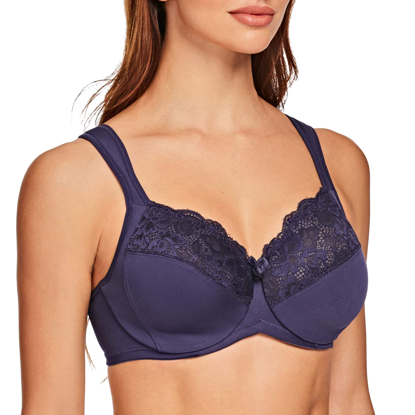 MELENECA Women's Plus Size Minimizer Full Coverage Underwire Bra