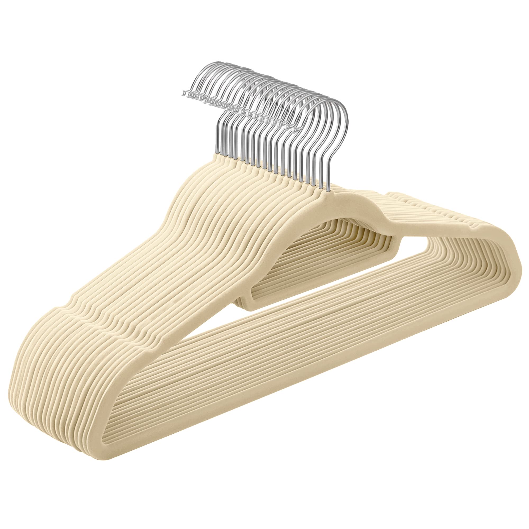 SONGMICS Velvet Coat Hangers, Pack of 20, Space-Saving, Non-Slip
