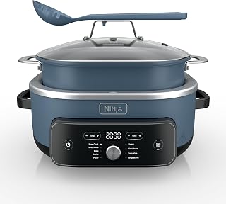 Ninja® PossibleCooker™ PRO Plus 9-in-1, 8.5-qt, Blue Macaron, MC2001 | Replaces 16 appliances, 1400W, Slow Cook, Sear, Sauté, Proof, Pasta/Rice, oven-safe ceramic pot, cooker-to-oven-to-table