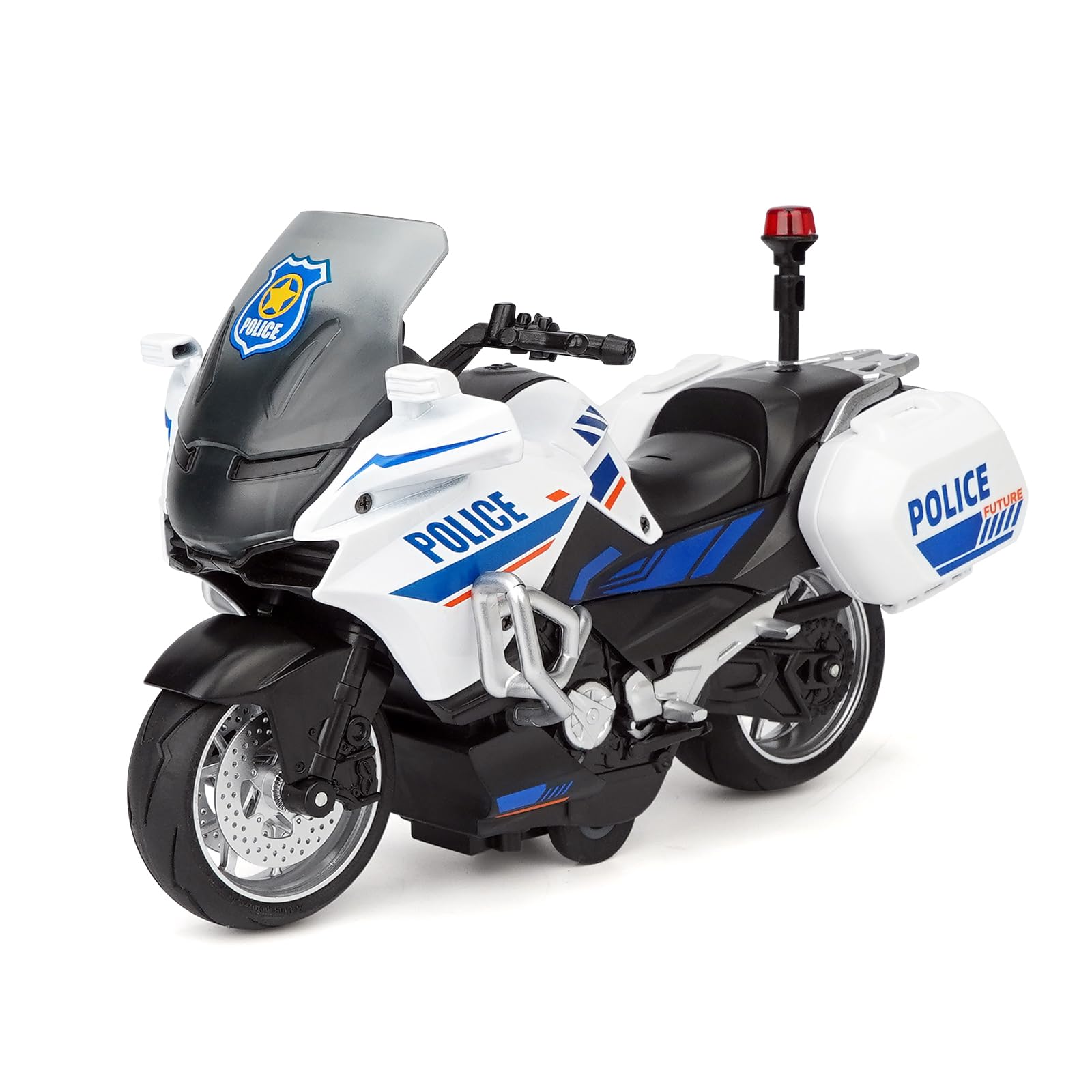Ming You Toy Motorcycle for Kids, Pull Back Moto Bike with Sound and Light | 1:1