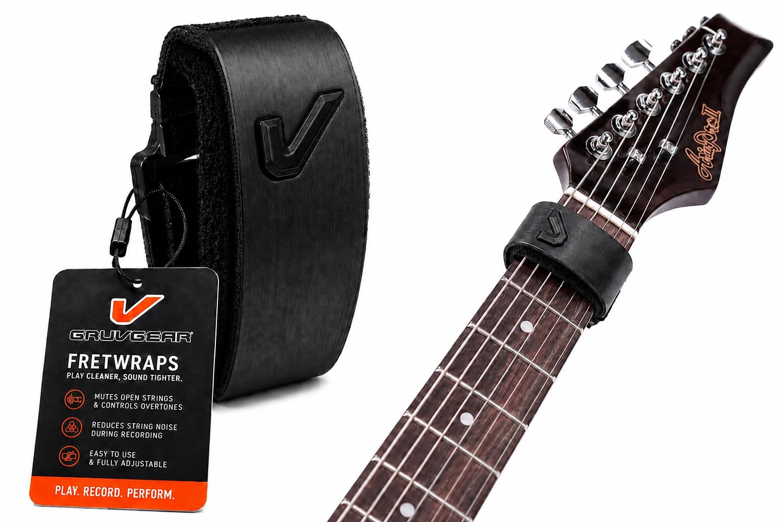 Gruv Gear Fret Wrap & Guitar Mute, Fretwrap for Acoustic, Electric & Bass | Stri