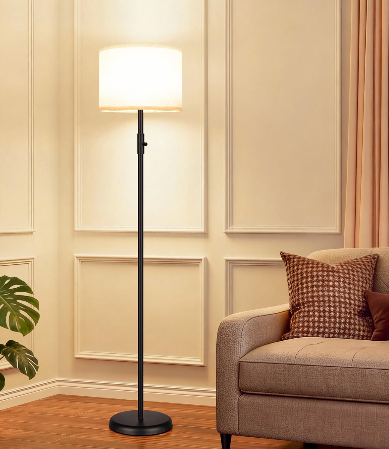 【Upgraded】 Dimmable Floor Lamp for Living Room,1000 Lumens Bulb Included, Modern
