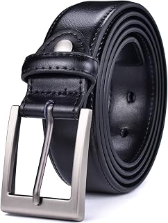 Men's Genuine Leather Belt, Handmade 100% Cow Leather, Fashion and Classic Design for Work, Work and Casual