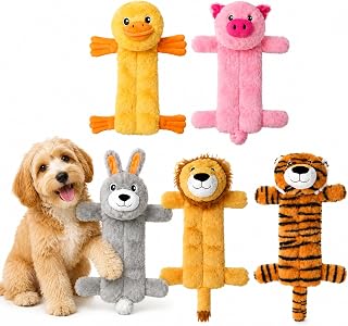 Nocciola 5 Pcs Squeaky Dog Toys Indestructible No Stuffing