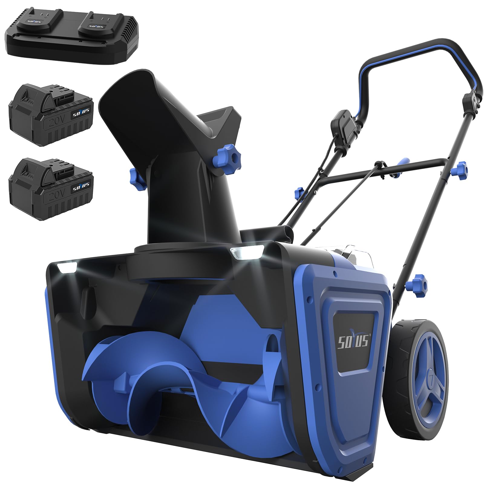 SOYUS 40V Snow Blower Cordless - 20-Inch Electric Snow Blower with Brushless Mot