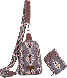Wrangler Aztec Crossbody Sling Bags for Women Wallet Set