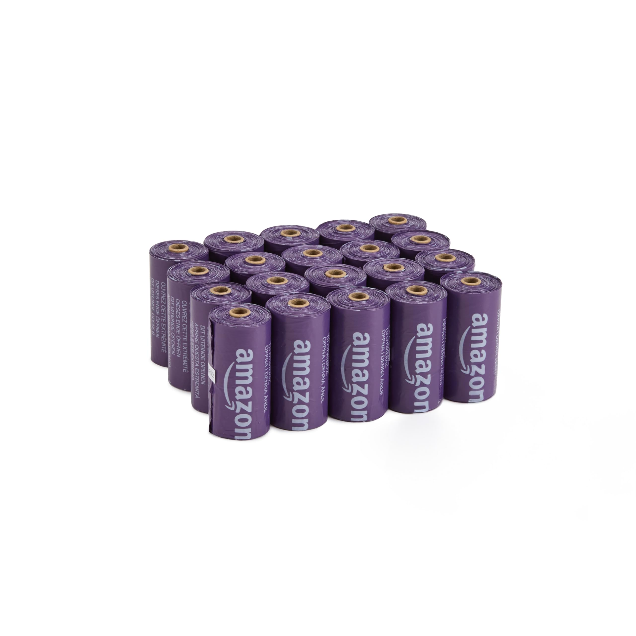 Amazon Basics Dog Poo Bags, Lavender-Scented, 300 Count (20 Rolls of 15)