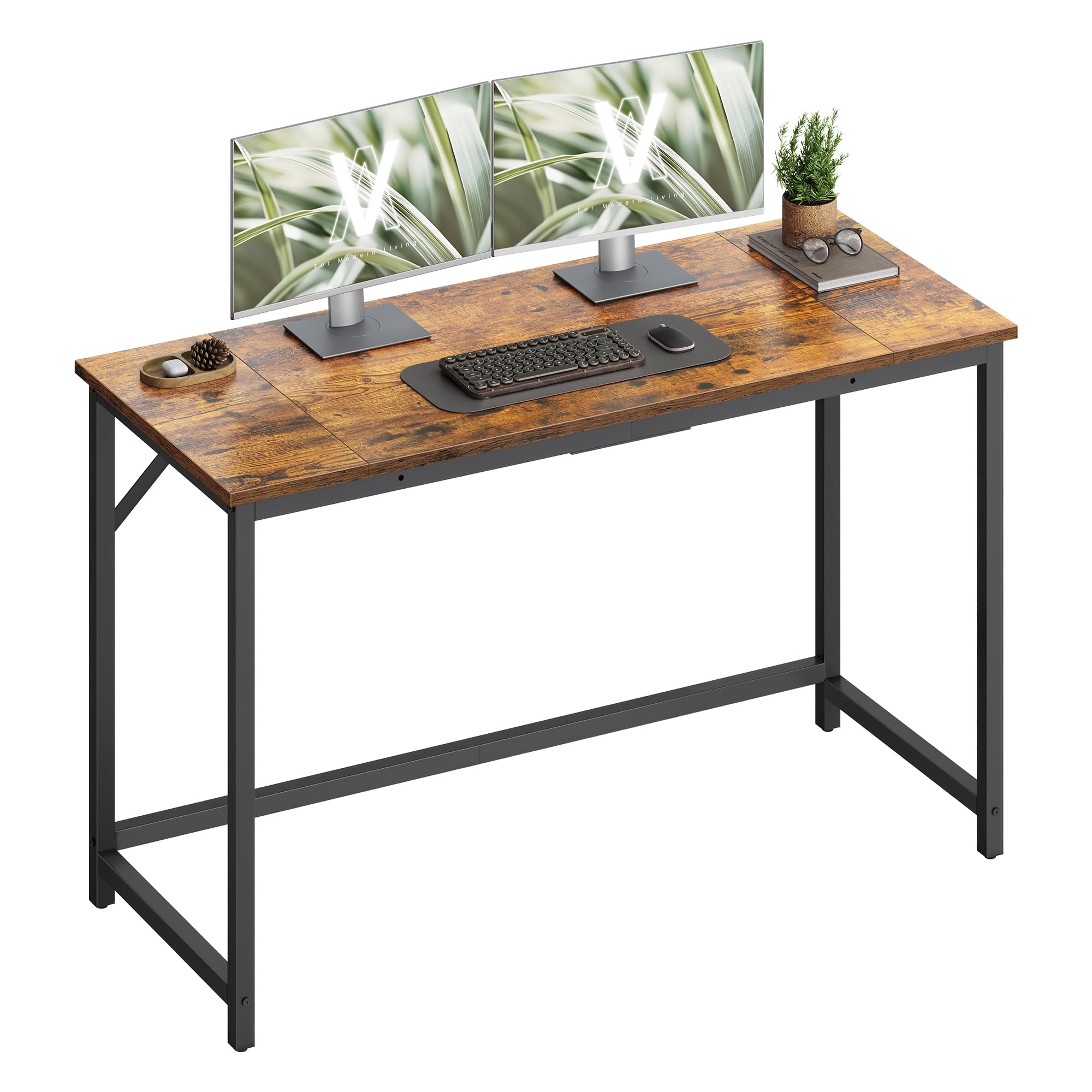 VASAGLE Scrivania per Computer, Postazione Lavoro, 120 x 50 x 76 cm