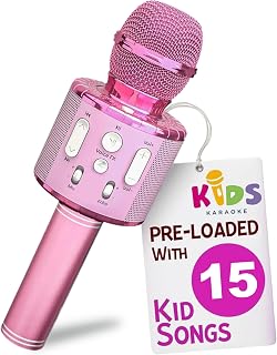 Move2Play, Karaoke Microphone for Kids, Includes Pre-loaded Songs and Bluetooth, Gift for Kids Birthday Gifts, Toys for All Ages 2, 3, 4, 5, 6+ Years, Girls, Boys and Girls