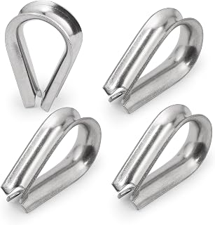 M8 Wire Rope Thimble, 304 Stainless Steel Thimble for 9/32-5/16 Inch Diameter Wire Rope, 12 Pieces