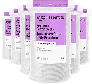 Amazon Essentials Oval Premium Pads, 300 Count (6 Packs of 50) (Previously Amazon Basics)