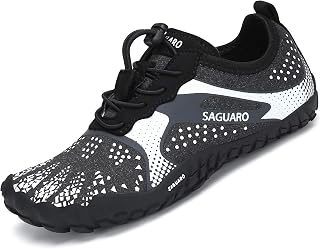SAGUARO Kids Barefoot Trail Shoes Girls Breathable Minimalist Trainers, 24-36 EU