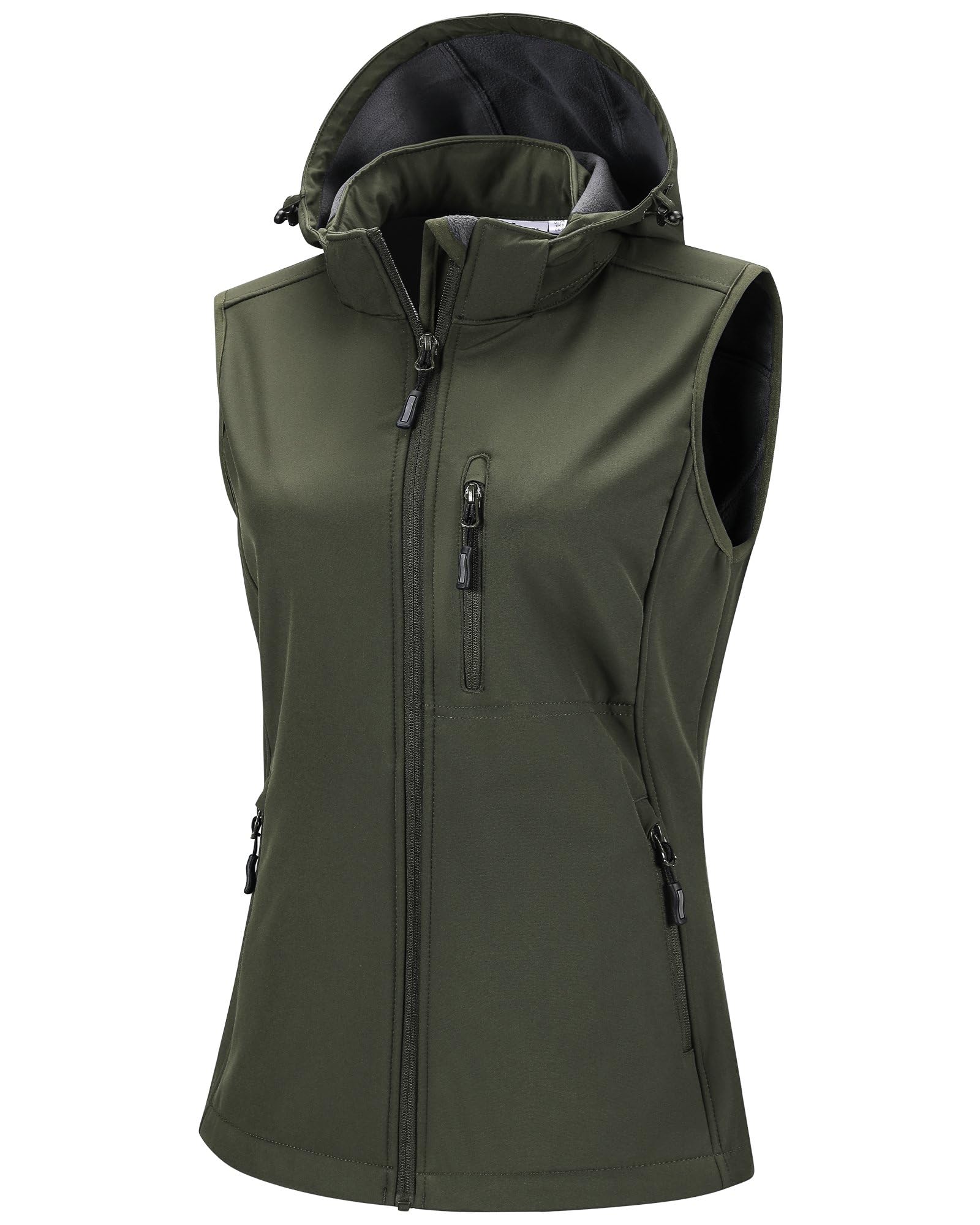 33,000ft Softshell Vests Lightweight Hooded Sleeveless Jacket Waterproof Vest Wi