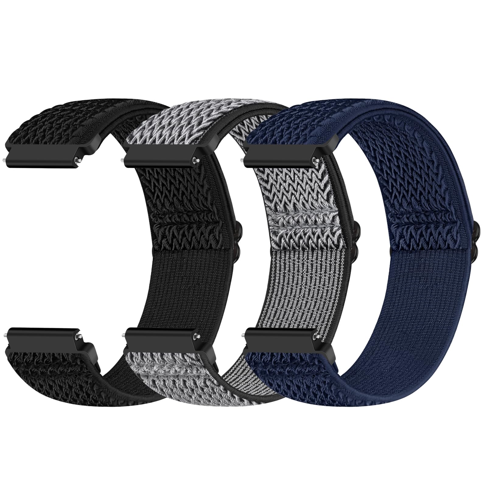 Runostrich Quick Release Nylon Watch Band - Choice of Width - 18mm, 19mm, 20mm, 