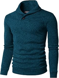 H2H Men's Casual Slim Fit Pullover Sweater Knitted Thermal Sweatshirt