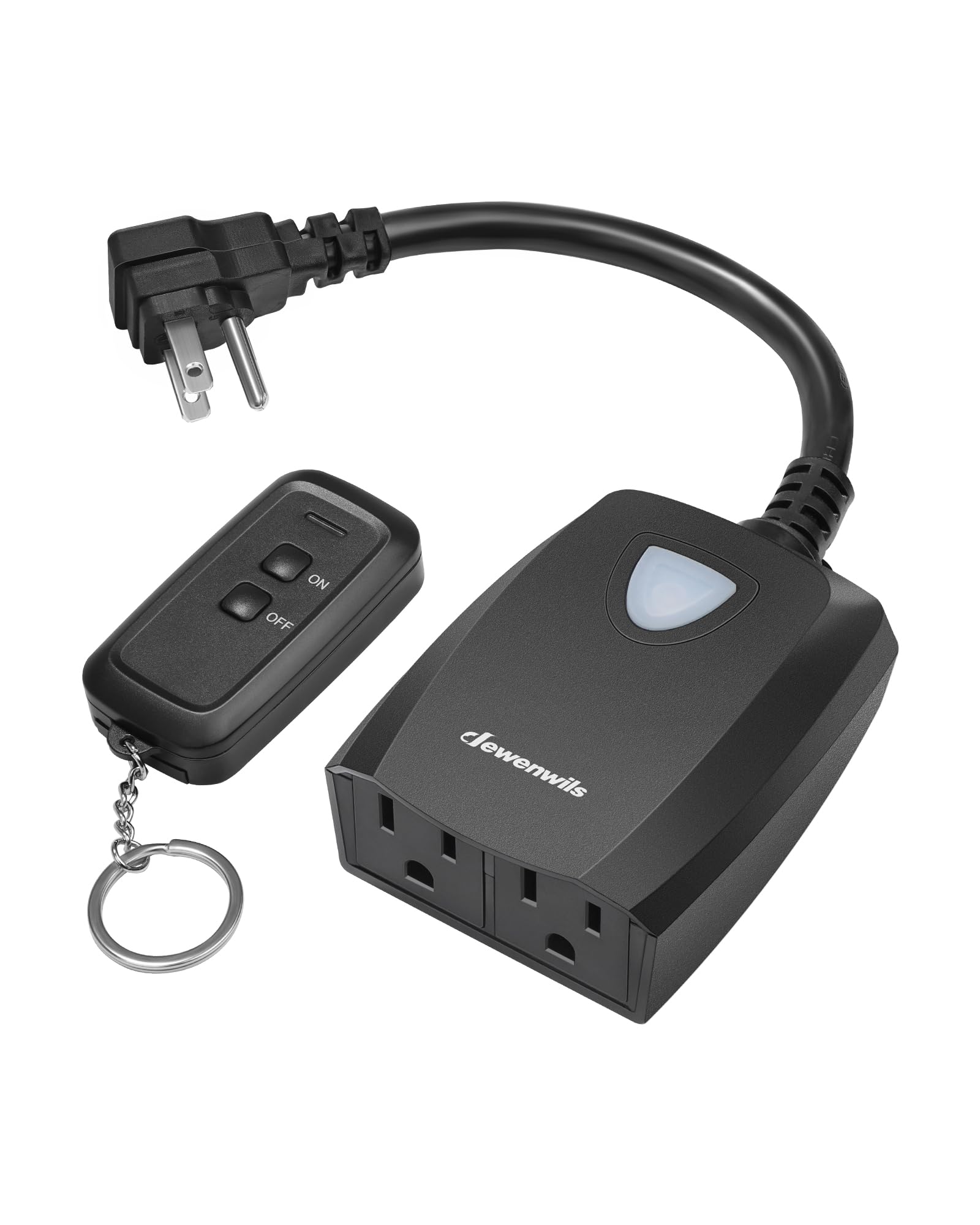 DEWENWILS Outdoor Wireless Remote Control Outlet Halloween Power Strip Weatherpr