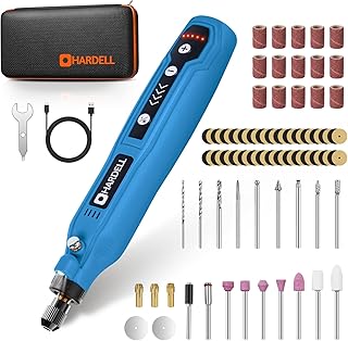 HARDELL Cordless 5 Variable Speed Mini Rotary Tool Kit with 69 Accessories, 3.7V Type-C Charging Power Rotary Tool for Engraving, Sanding, Polishing, Carving, Cutting, DIY Crafts