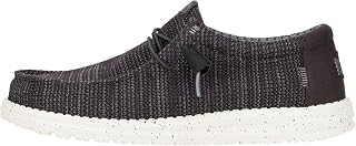 Hey Dude Wally Stretch Sox Mens Loafer Shoes in Black Black