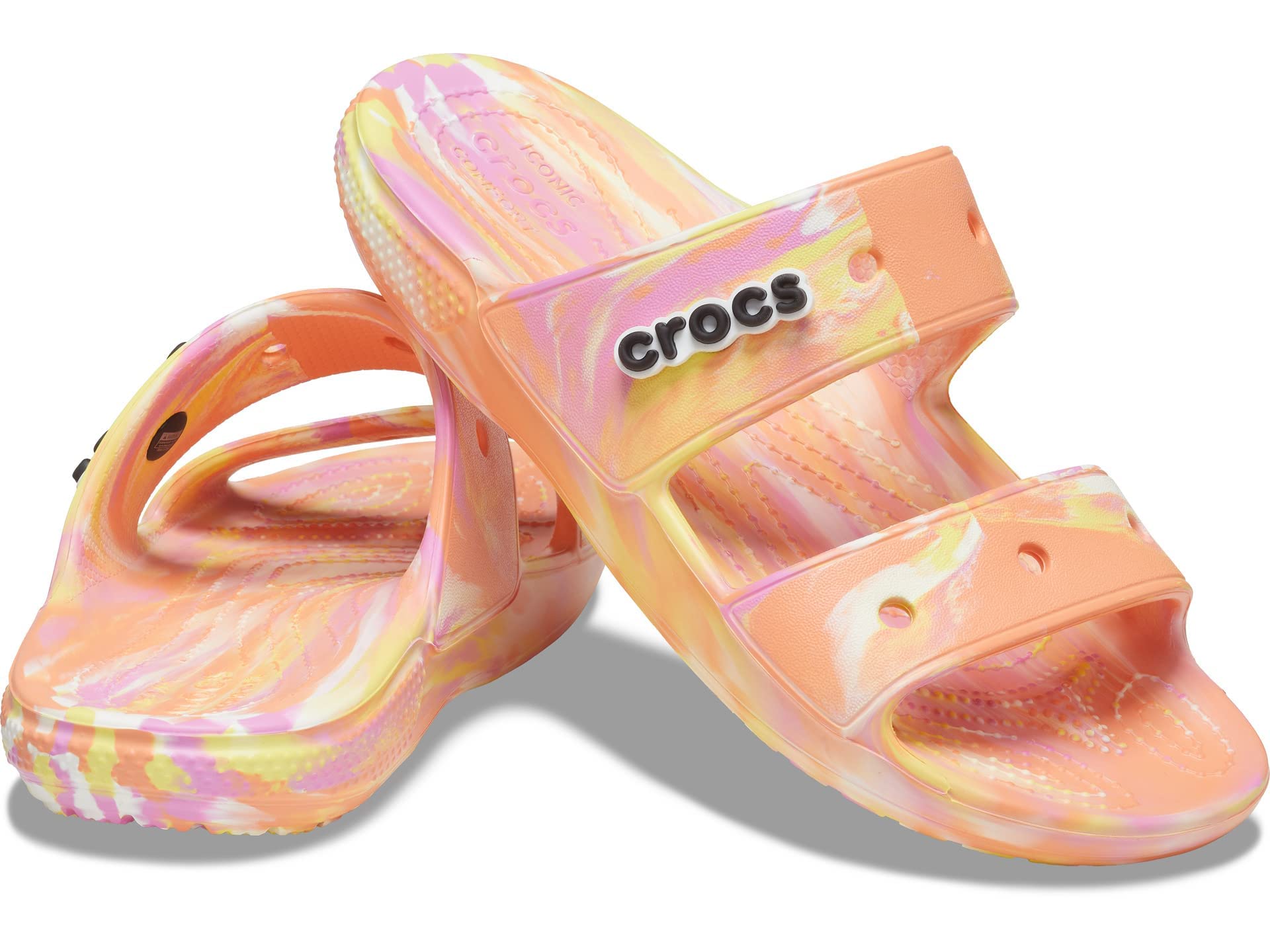 Crocs Classic Marbled Sandal, Unisex Clogs - Adult