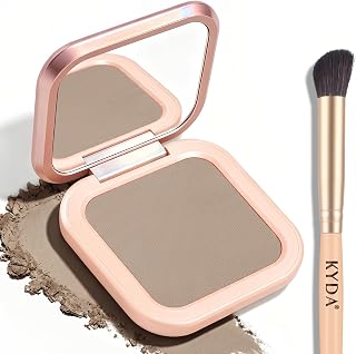 KYDA Face Sculpting Contour Palette, Smooth Matte Contour Pressed Powder, Ultra-fine Lightweight, Easy to Blend, Multiuse Baked Contour Makeup-TAUPE