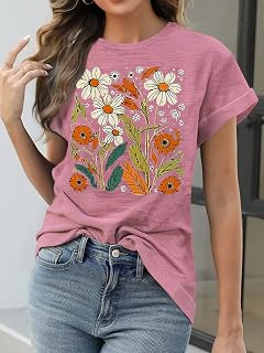 Women's T-shirt Graphic Short Sleeve Print Tee Casual Top Wife Mom Lovers Summer Daily Streetwear Expression