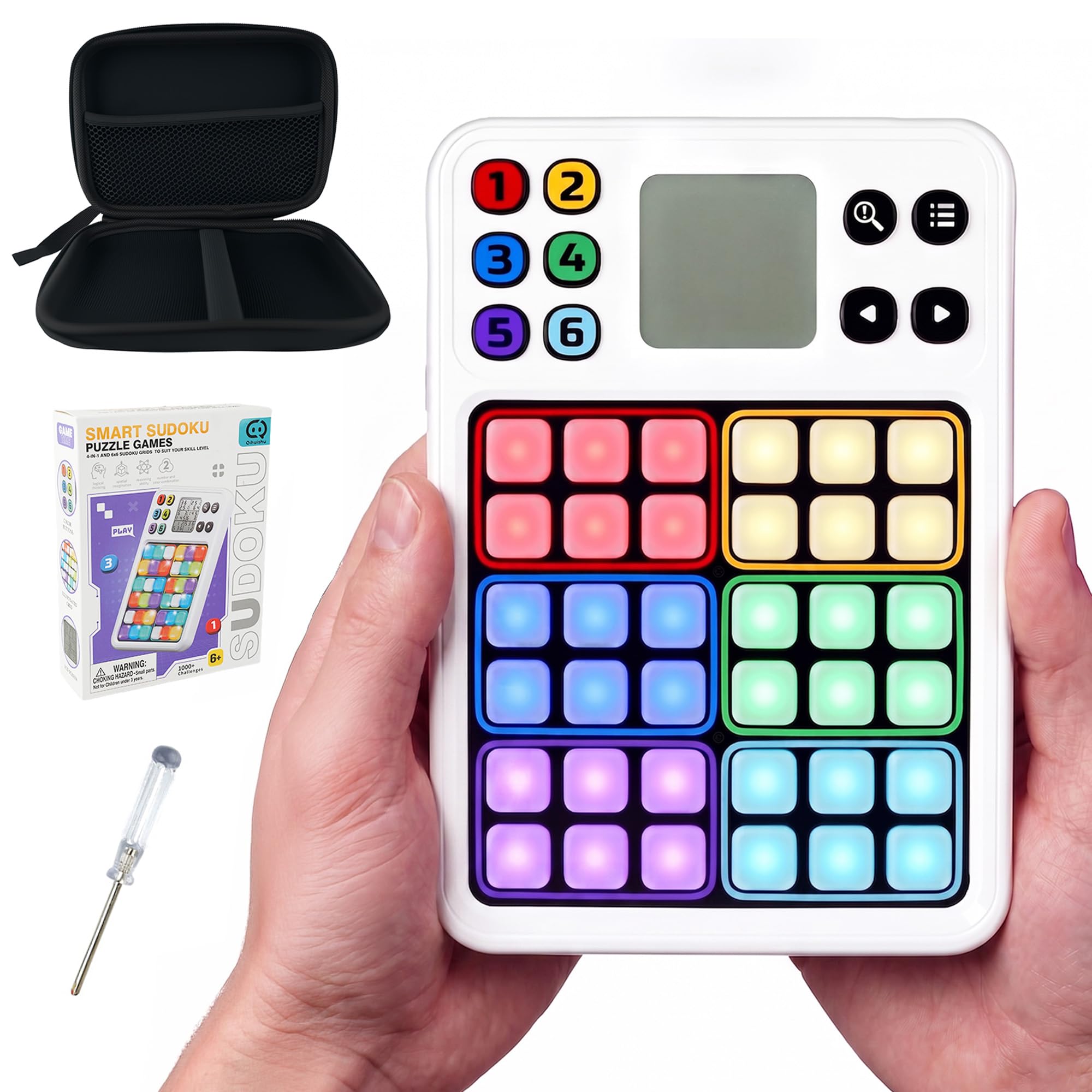 SMILESSKIDDO Smart Color Sudoku, Brain Teaser Electronic Puzzle Games | 4 Fun Mo