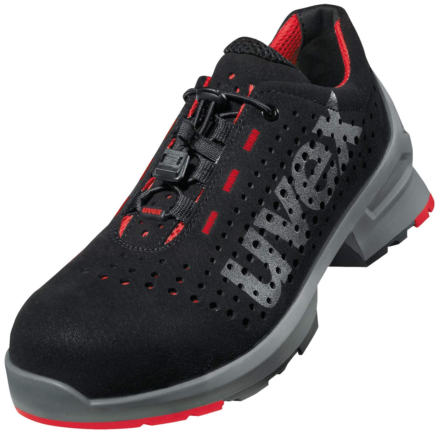 Uvex 1 Safety Work Shoes S1 SRC | Low Safety Shoe | Metal Free Toe Cap | Black -