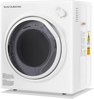 Elevon Portable Clothes Dryer 1350W, Compact Dryer for laundry with 5 Drying Modes, 2.6 Cu.ft Front Load Dryer Machine, Stainless Steel Tub for Small Space, RVs, Overheat Protection, Black & White