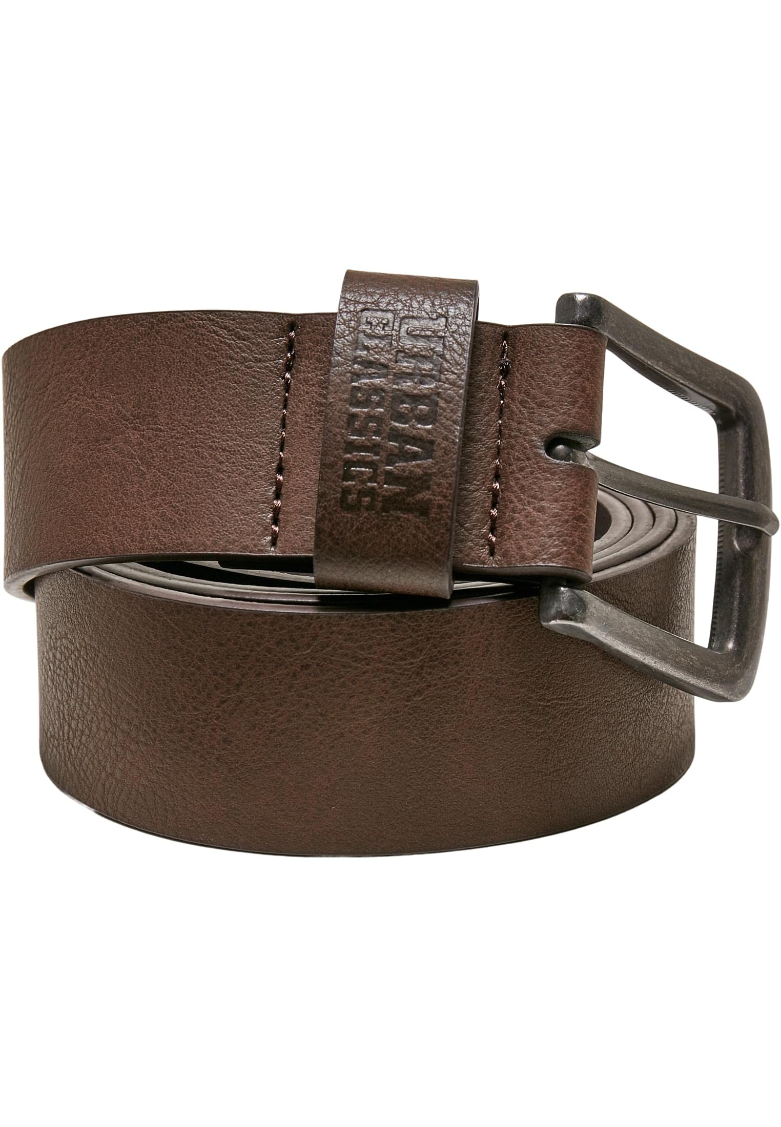 URBAN CLASSICS Unisex Leather Belt, Faux Leather Belt with Buckle Pin Fastening,