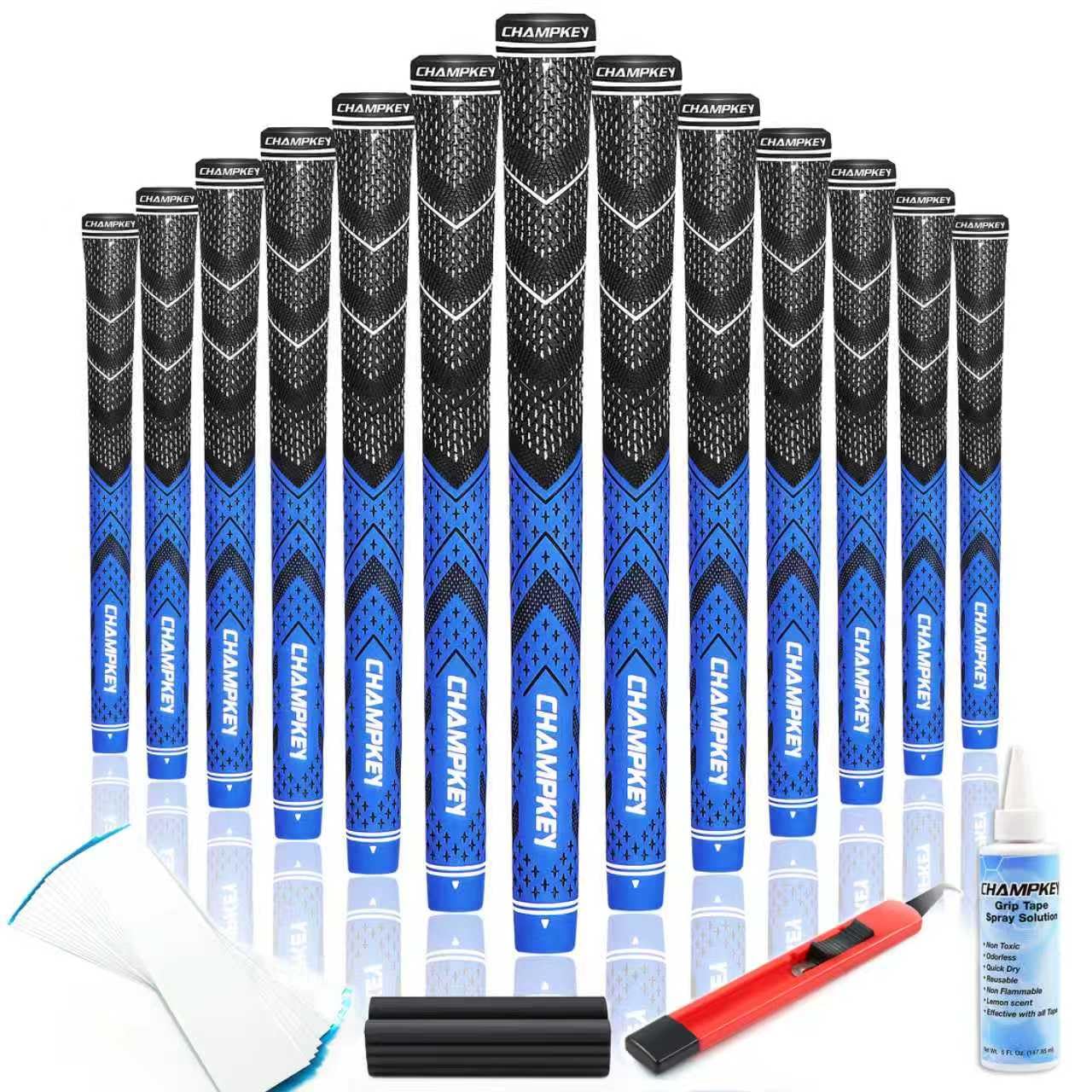 CHAMPKEY Professional Hybrid Golf Grips 13 Pack - Come with All Repair Kits - Al