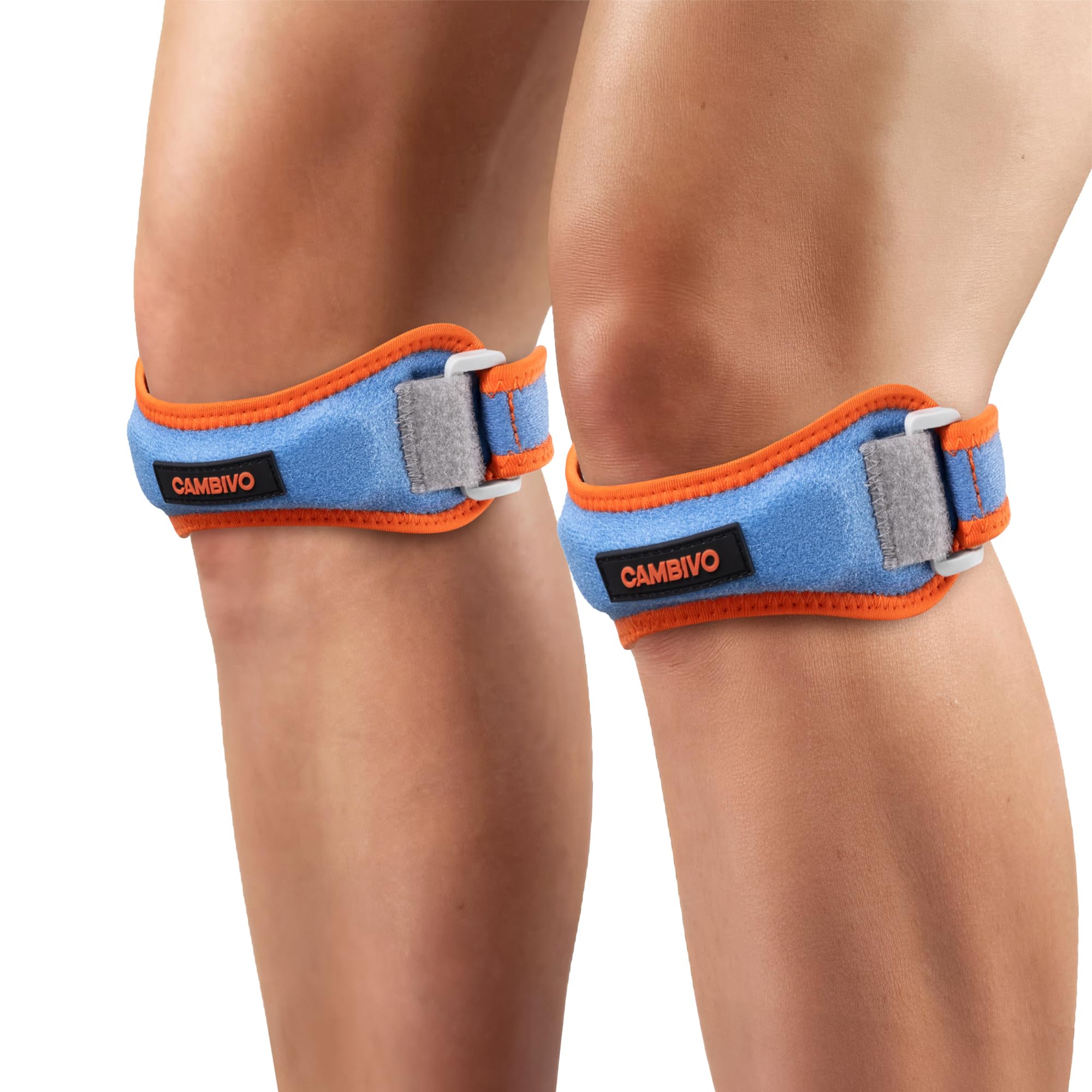 CAMBIVO Adjustable Knee Brace x2, Patellar Tape, Meniscus and Ligament Knee Pads