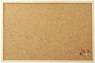 Cork Board 40CM x 60CM Pin Notice Office Memo School with Push Pins Board Requisite Needs Wooden Natural Frame Board