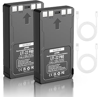 Lesaps 2Pack 7000mAh Rechargeable LIT-22 Battery for SPYPOINT Trail Camera | Professional Lithium Battery Compatible with SPYPOINT Flex-S/M/Plus, Flex G-36 Cellular Trail Cameras (Includes Type-C Cable)