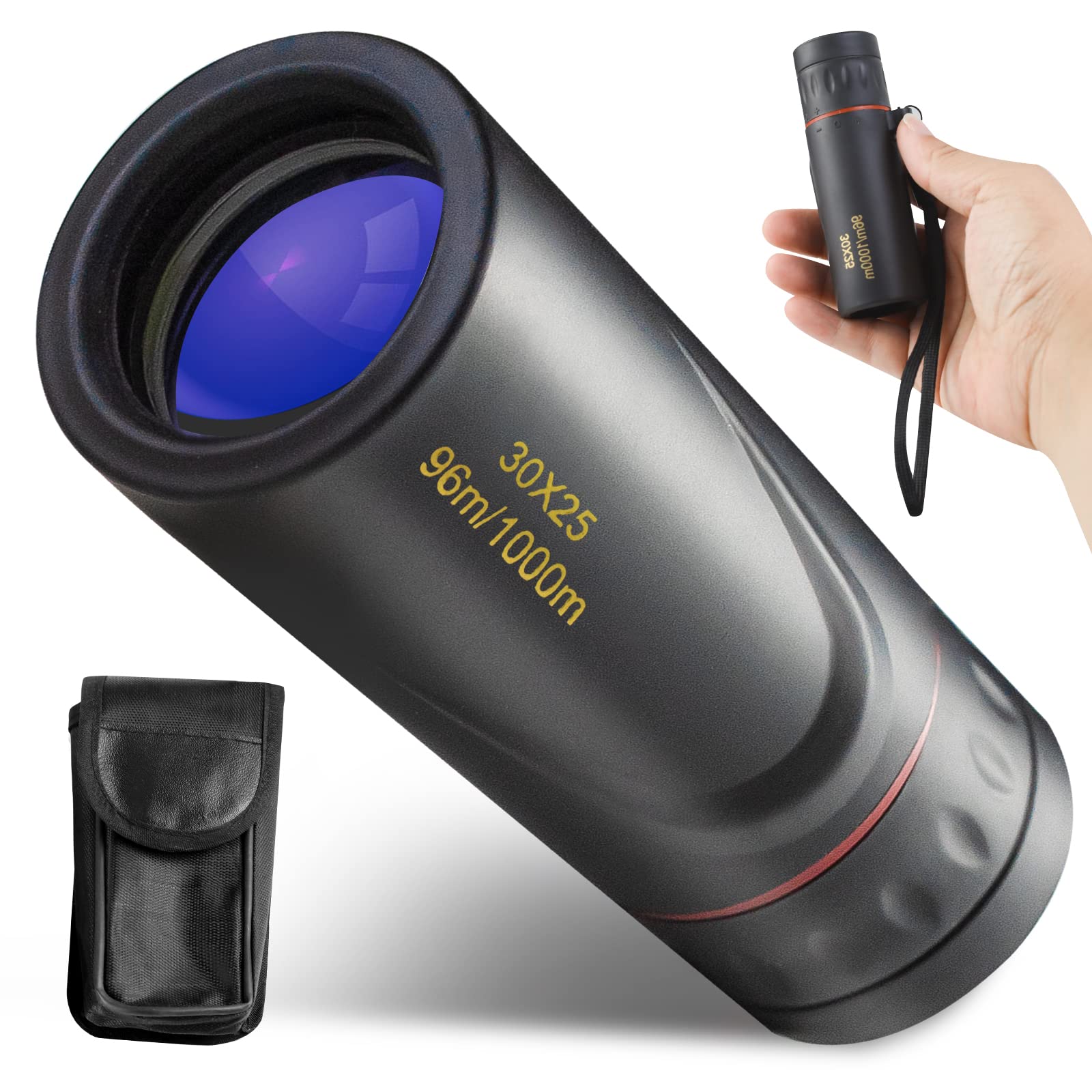 HDAJY Mini Monocular Telescope, Upgrade 30 x 25 HD Monoculars for Adults High Po