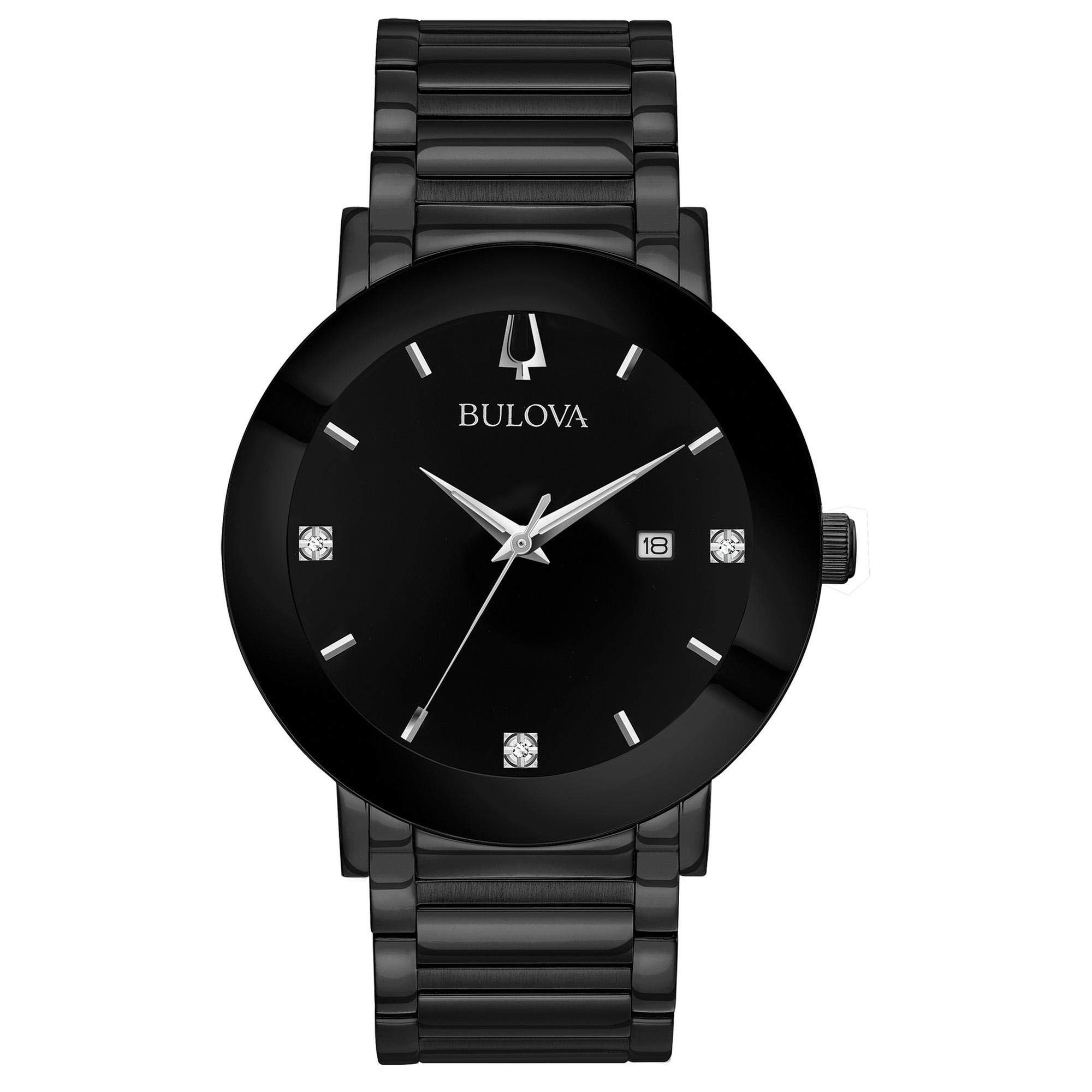 Bulova Modern Quartz Men's Watch, Stainless Steel Diamond