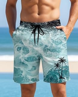 Mens Swim Trunks Quick Dry 5 Inch Swim Shorts Bathing Suits with Mesh Lining Pockets