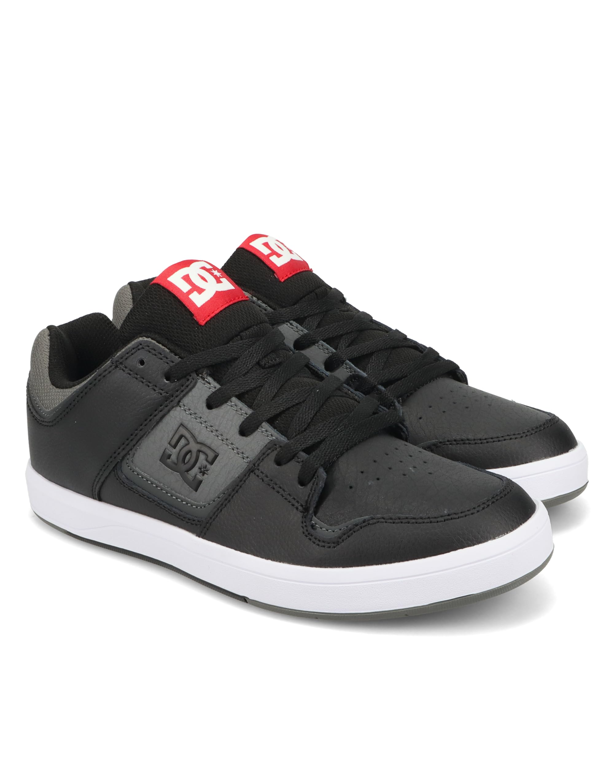 DC Mens Pure Low Top Lace Up Casual Skate Shoe SneakerSkate Shoe, Black, 6