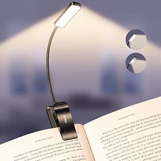 Gritin 2026 Gen.2 Reading Lamp, 30 LED Full Spectrum Reading Light Clip | Eye Protection, 5 Colours & 5 Brightness, Adjustable Wide / Narrow Beam, 1500 mAh Long Life Rechargeable for Reading in Bed