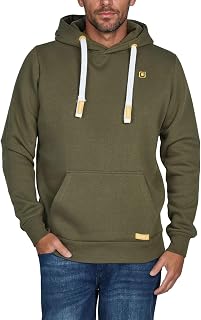 riverso RIVLinus Men's Hoodie, Regular Fit Hoodie, Pocket Pullover Streetwear Hood, Long Sleeve Sweatshirt, Grey, Brown, Green, Red, Blue, Black, S M L XL 2XL 3XL 4XL 5XL