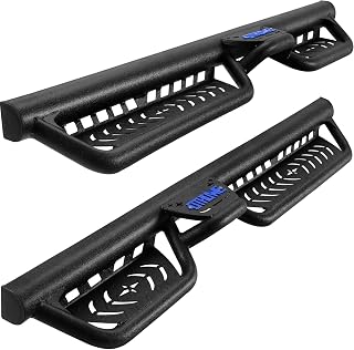 OTHOWE 6In Two-Stair Running Boards for 2018-2026 Jeep Wrangler JL 4 Doors | Roof Access Side Steps, Heavy-Duty Carbon Steel Step Rail, Dual Powder Coat, Anti-Rust, Easy Family Access, 30-Min Install