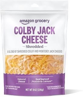 Amazon Grocery, Colby Jack Cheese, Shredded, 8 Oz
