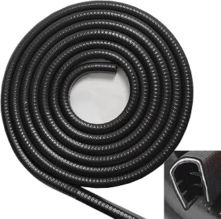 SYOAUTO Large Edge Trim Fits Edge 1/4 inch, 10 Feet (3 Meter) Black Rubber Edge Boat Trim Molding