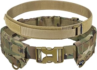 IDOGEAR Modular Tactical Military Molle Belt for Combat Rigators Adjustable with Inner and External Set