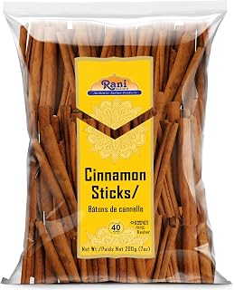 Rani Cinnamon Sticks 7oz (200g) - 36-44 Sticks - Strong Aroma, Perfect for Baking, Cooking & Beverages | 3+ Inches Length - Cassia Saigon Cinnamon from Vietnam | Kosher