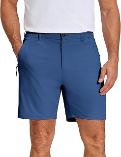 COOFANDY Men's Stretch Golf Shorts 7" Lightweight Casual Hiking Shorts Summer Athletic Work Dress Hybrid Shorts