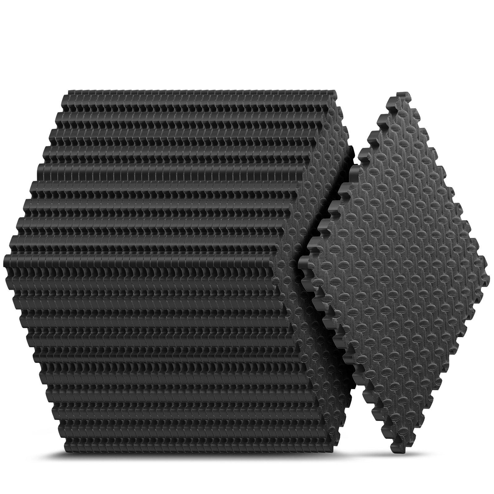 12 Pack 48 sqft Home Gym Mat, Puzzle Exercise Mat, EVA Interlocking Foam Floor T
