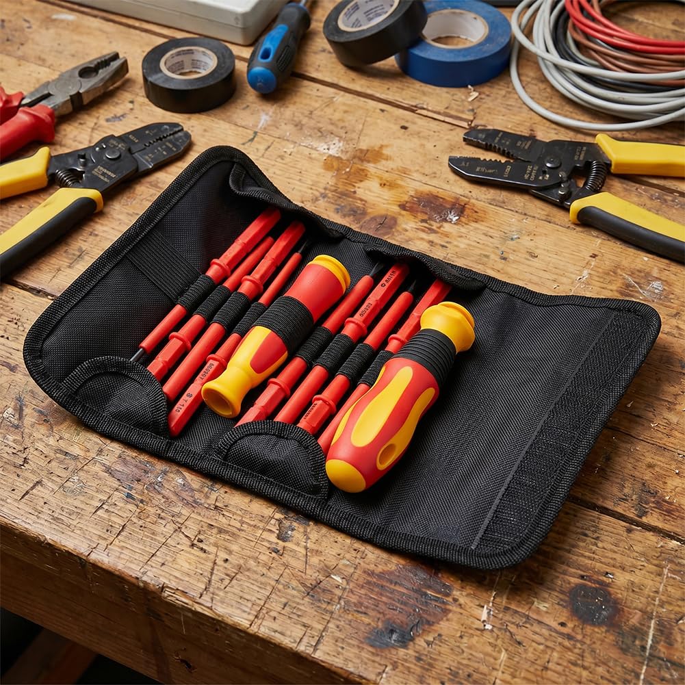 Professional 10 in 1 Screwdriver Set with Multi-Model Magnetic Tips, Portable Sc