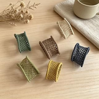 6 Pcs Hollow Matte Mesh Hair Clips for Women, Neutral Color Non-Slip Hair Clips for All Hair Types, Stylish Hair Accessories for Daily Use (Multicolor)